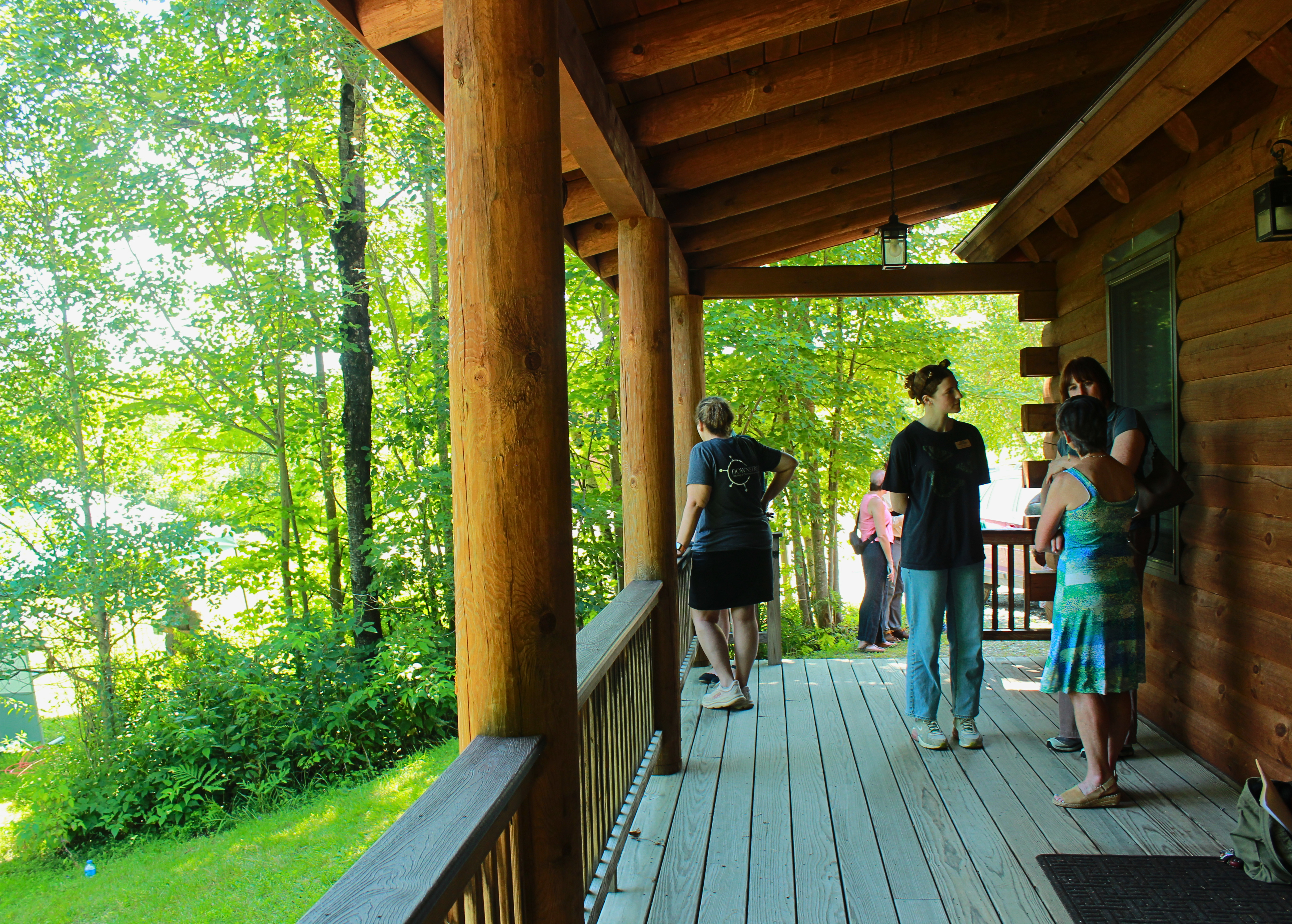 Image of people enjoying the Muddy Moose porch 
